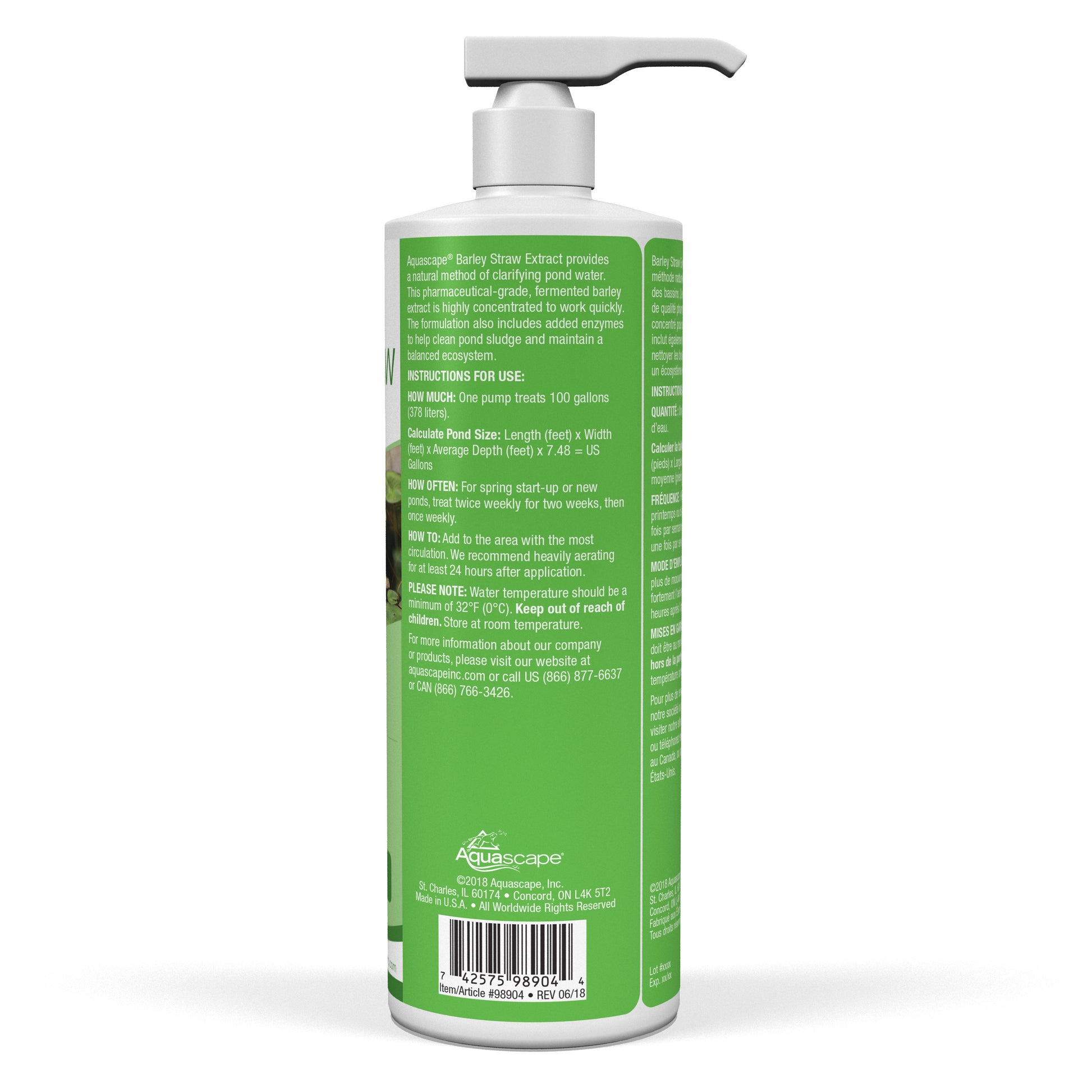 Aquascape BARLEY STRAW EXTRACT - 16 OZ / 473 ML