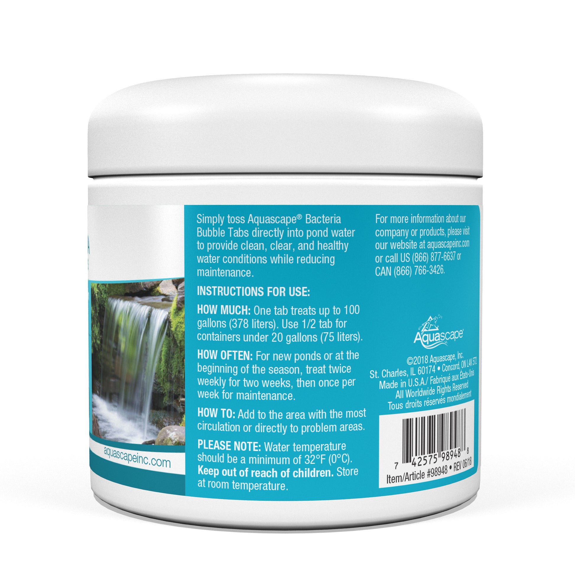 Aquascape BACTERIA BUBBLE TABS - 72-TABS