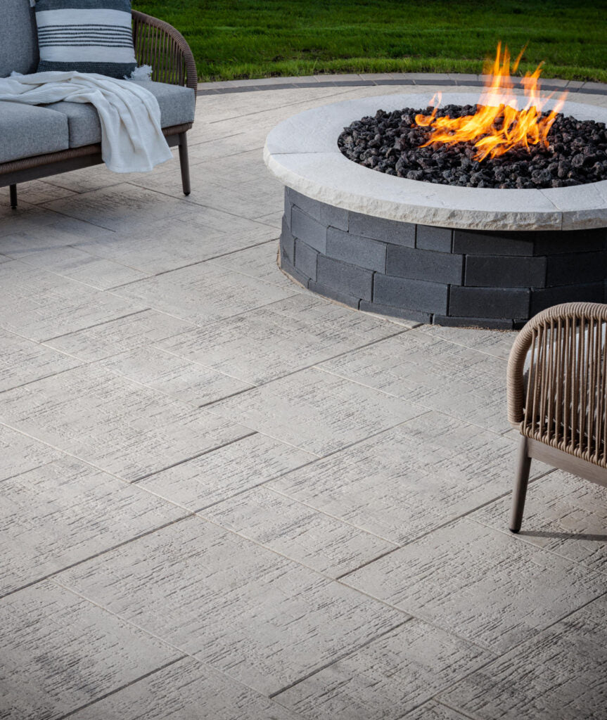 Belgard Limestone Esplanade Fire Pit Cap 35" Diameter Textured