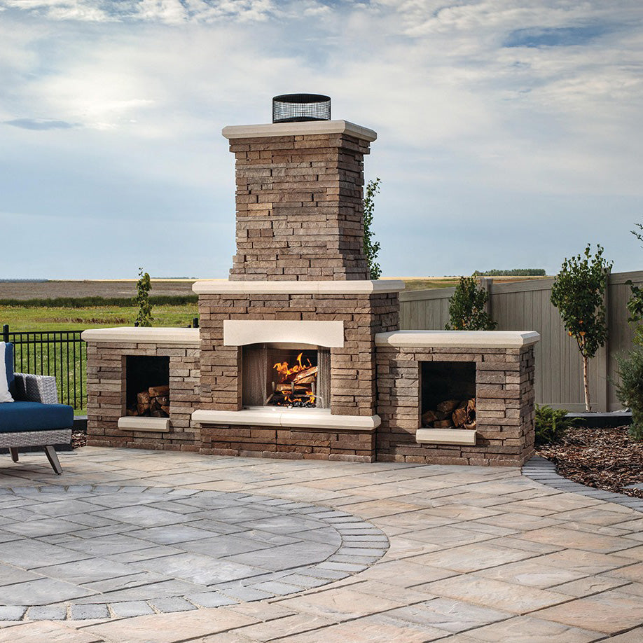 Belgard Sienna/Buff Bordeaux® Fireplace Sienna/Buff Base+Top