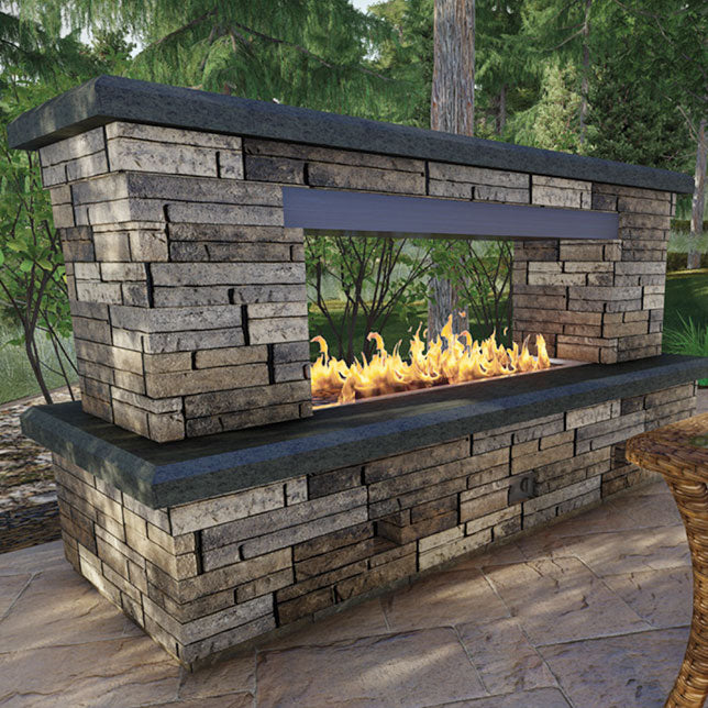 Belgard Pewter/Midnight Bordeaux® Linear Fireplace Pewter/Midnight Paver