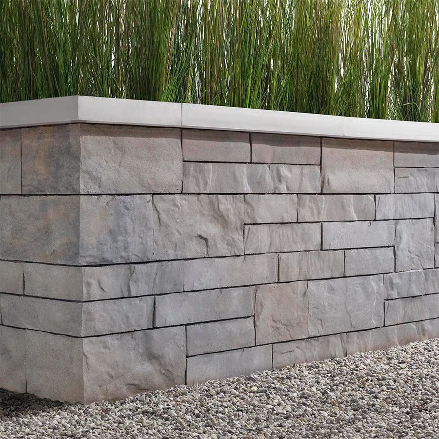 Techo-Bloc BRANDON 180 MM CORNER/PILLAR, SLATE, CHAMPLAIN GREY