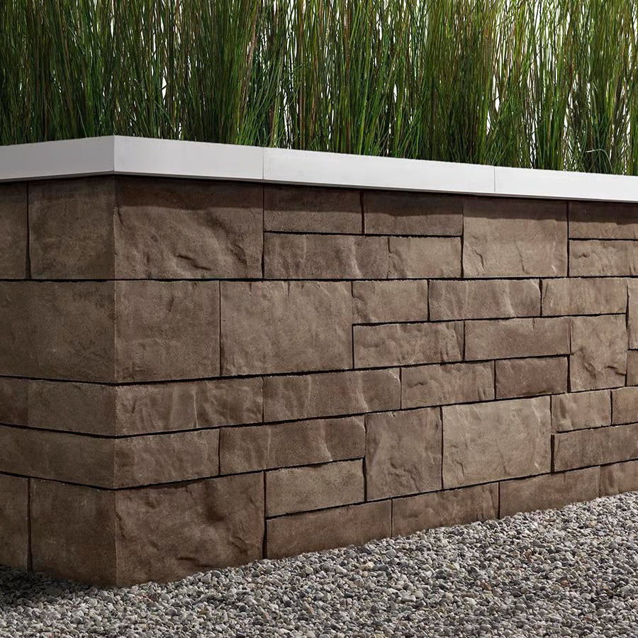 Techo-Bloc BRANDON 180 MM CORNER/PILLAR, SLATE, CHESTNUT BROWN