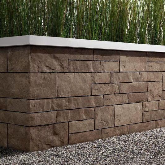 Techo-Bloc BRANDON 180 MM CORNER/PILLAR, SLATE, CHESTNUT BROWN