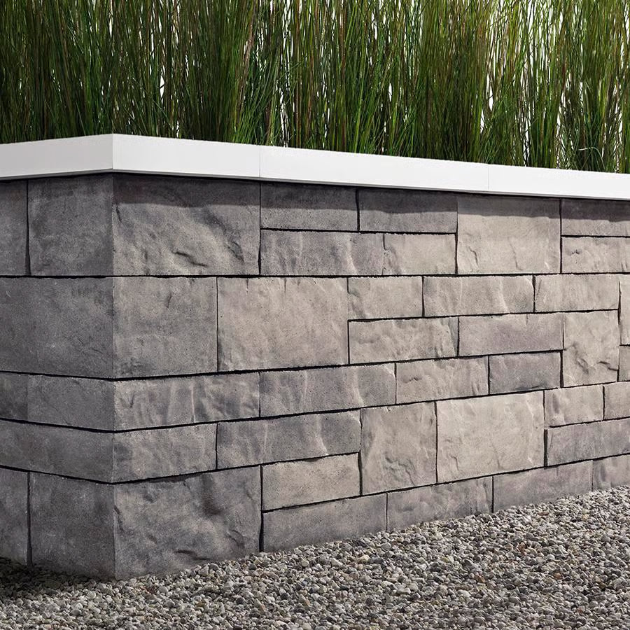 Techo-Bloc BRANDON 180 MM CORNER/PILLAR, SLATE, SHALE GREY