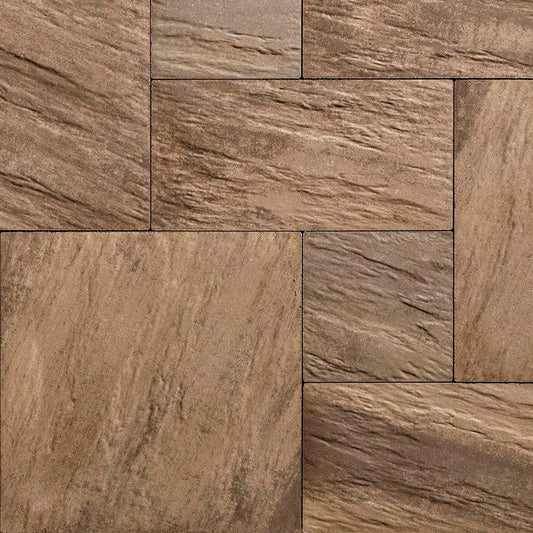 Techo-Bloc EVEREST HD², 500X500, SLATE, CHESTNUT BROWN