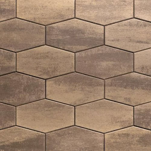 Techo-Bloc HEXA 100 HD², SMOOTH, CHESTNUT BROWN Paver
