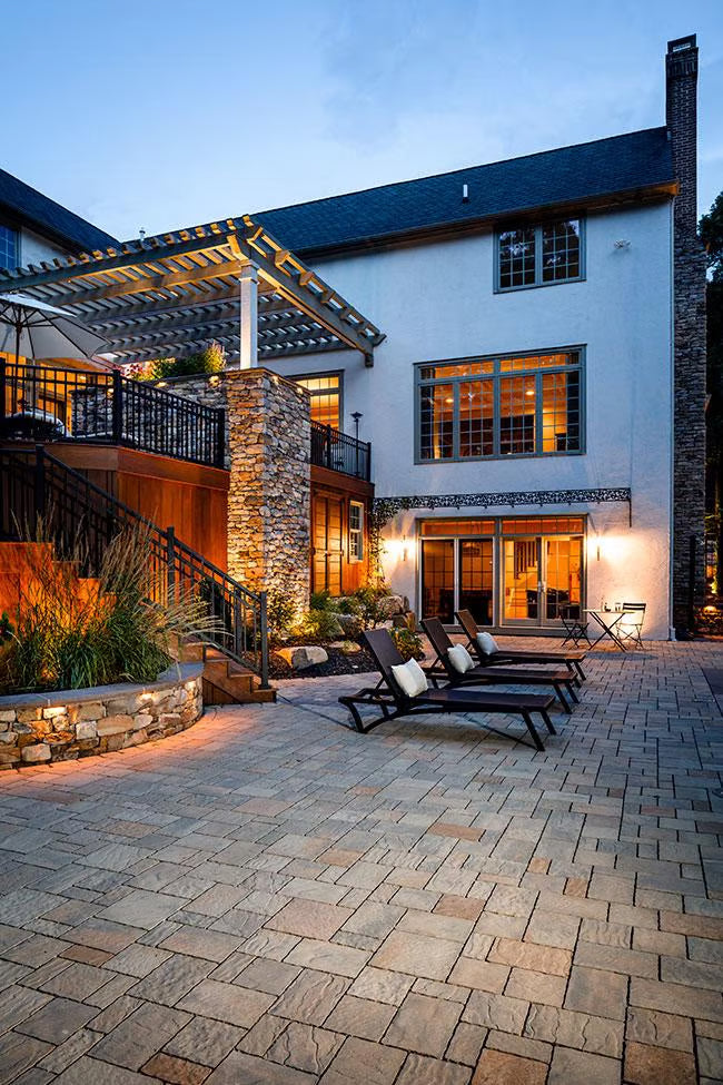 Techo-Bloc MISTA RANDOM PERMEABLE, SLATE, SANDLEWOOD Paver