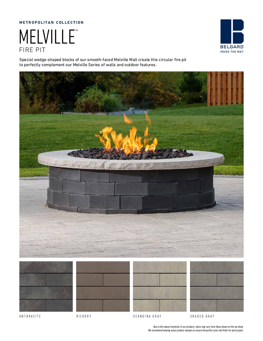 Belgard Scandina Gray Melville Wedge (1 pallet makes 1 35" fire pit without insert) Paver Paver
