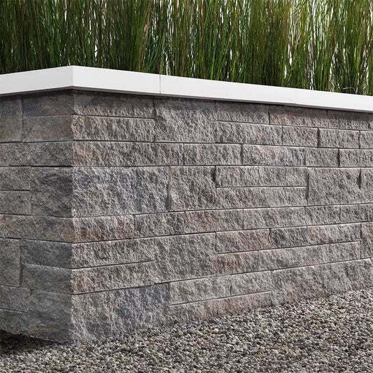 Techo-Bloc MINI-CRETA PILLAR, 24X6, ARCHITECTURAL, CHAMPLAIN GREY