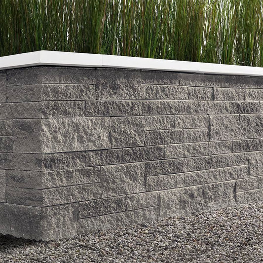 Techo-Bloc MINI-CRETA PILLAR, 24X6, ARCHITECTURAL, SHALE GREY
