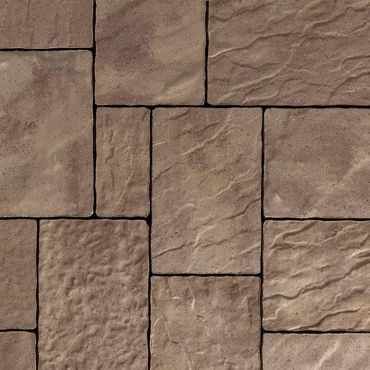 Techo-Bloc MISTA RANDOM PERMEABLE, SLATE, CHESTNUT BROWN Paver