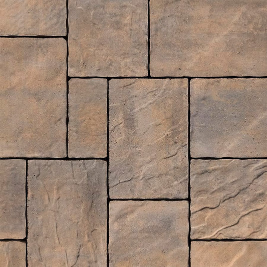 Techo-Bloc MISTA RANDOM PERMEABLE, SLATE, SANDLEWOOD Paver