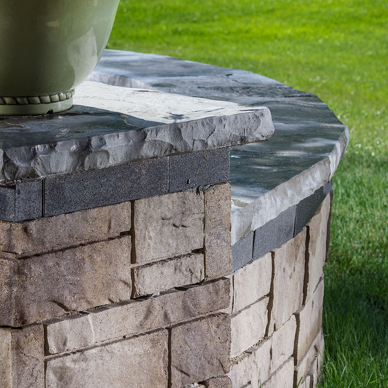 Belgard Slate Gray Esplanade Wall Cap 12"x24" Textured