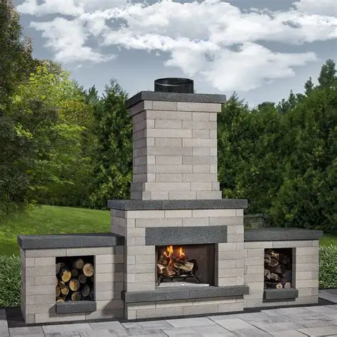 Belgard Scandina Gray/Midnight Melville Fireplace Scandina Gray/Midnight Base & Top Paver Paver