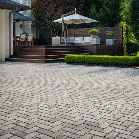 Belgard Pewter Aqualine 4.5" x 9" - Herringbone - 80mm - Colorguard Paver