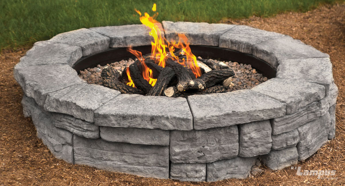High Format Belvedere Gas Fire Pit SLATE GRAY - Plt