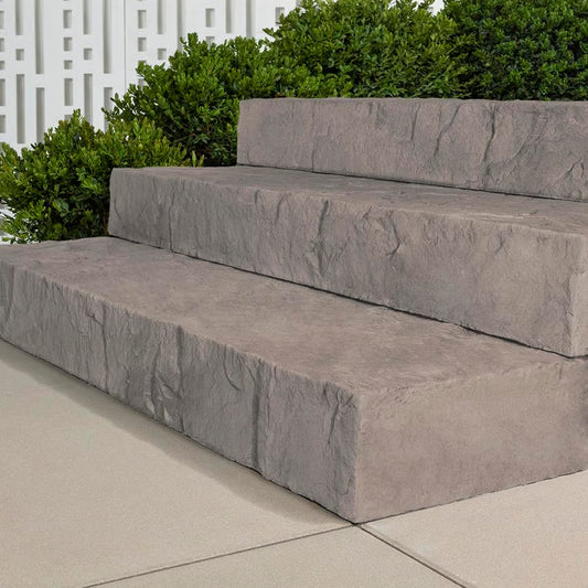 Techo-Bloc ROCKA 60" STEP [6], ROCK GARDEN BROWN
