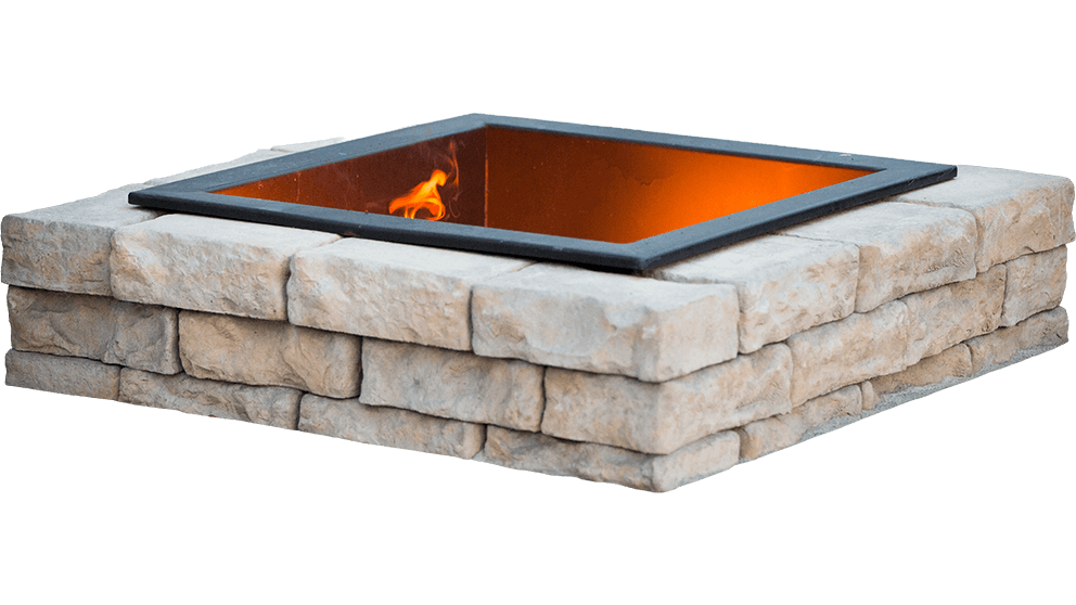High Format Dimensional Fire Pit LIMESTONE - Plt