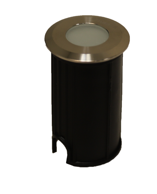 Source Recessed Mini Up Light 0.5 Watt, 12-15 Volt, WASH Light  With Black  Mounting Polycarbonate  Sleeve