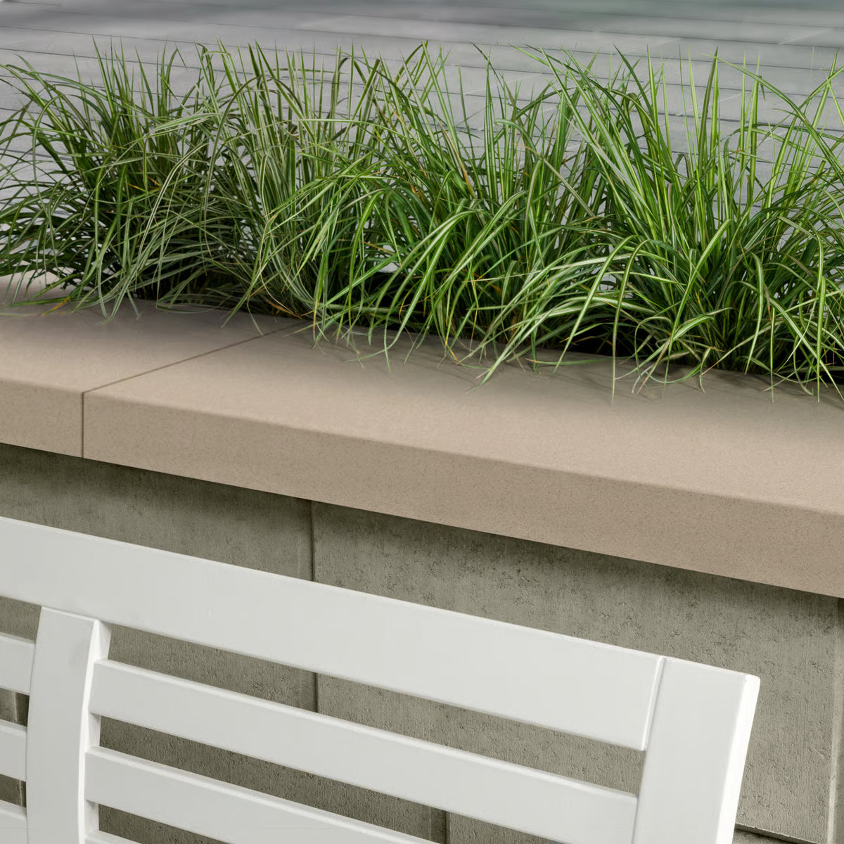 Techo-Bloc NAT.STONE - SANDSTONE CAP 14X48, BLAS 4F SAWN, BEIGE