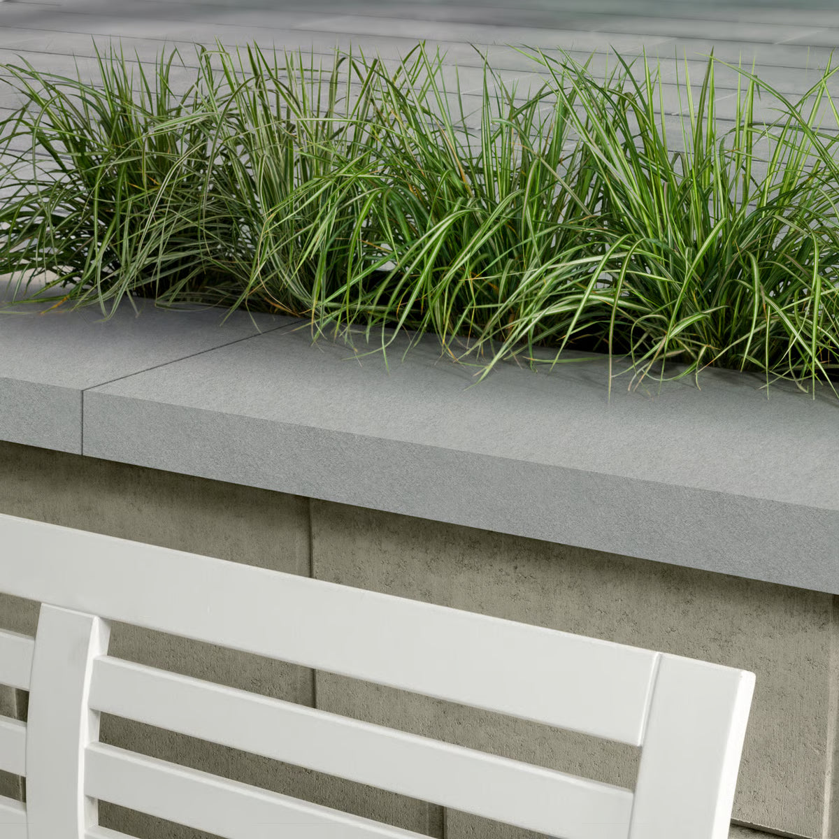 Techo-Bloc NAT.STONE - SANDSTONE CAP 14X48, BLAS 4F SAWN, GREY