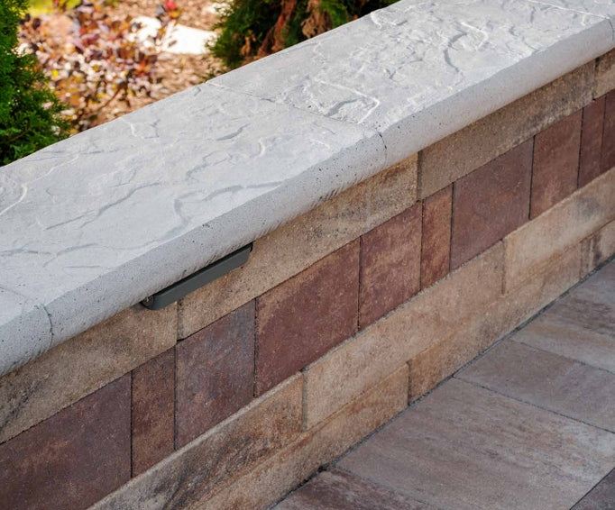 Belgard Slate Gray Esplanade Bullnose Cap 12"x 24" Textured Top