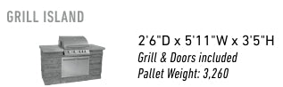 Belgard Pewter/Buff Bordeaux® Grill Island Pewter/Buff LP + Stainless Paver