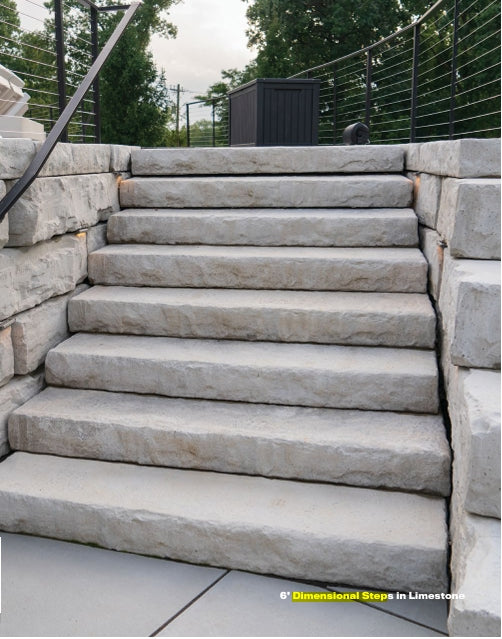 High Format Dimensional 6x30 Steps 3/pallet LIMESTONE - Plt