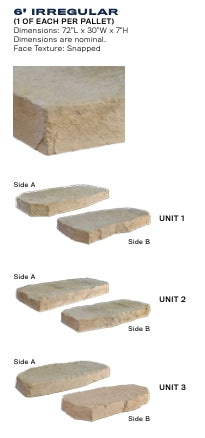 High Format 6' Irregular Steps 3/pallet TERRAIN - Plt