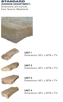 High Format 7" Irregular Steps 8/pallet SLATE GRAY - Plt