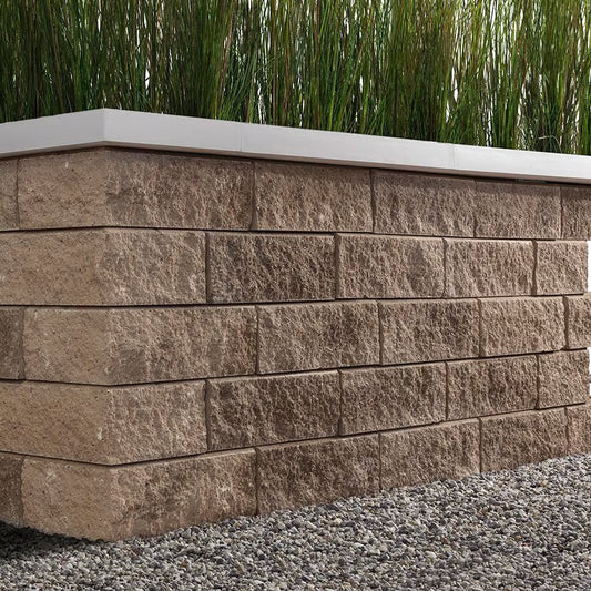 Techo-Bloc SEMMA WALL, DOUBLE-SIDED, SPLIT FACE, CHESTNUT BROWN Paver