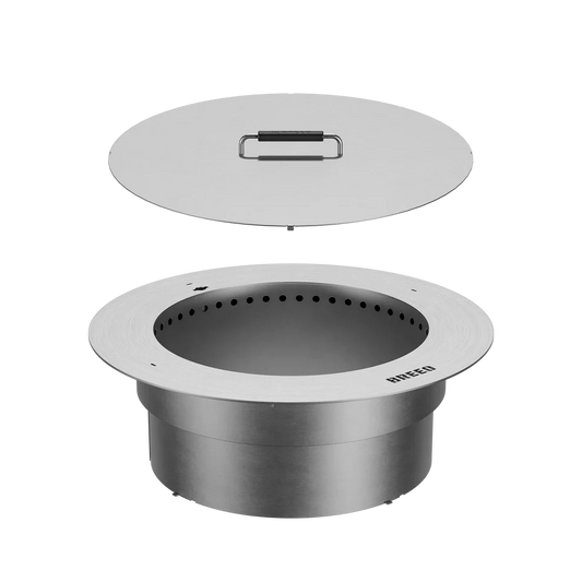 High Format Breeo Smokeless SS Fire Pit Liner ROUND w/ Lid - Ea