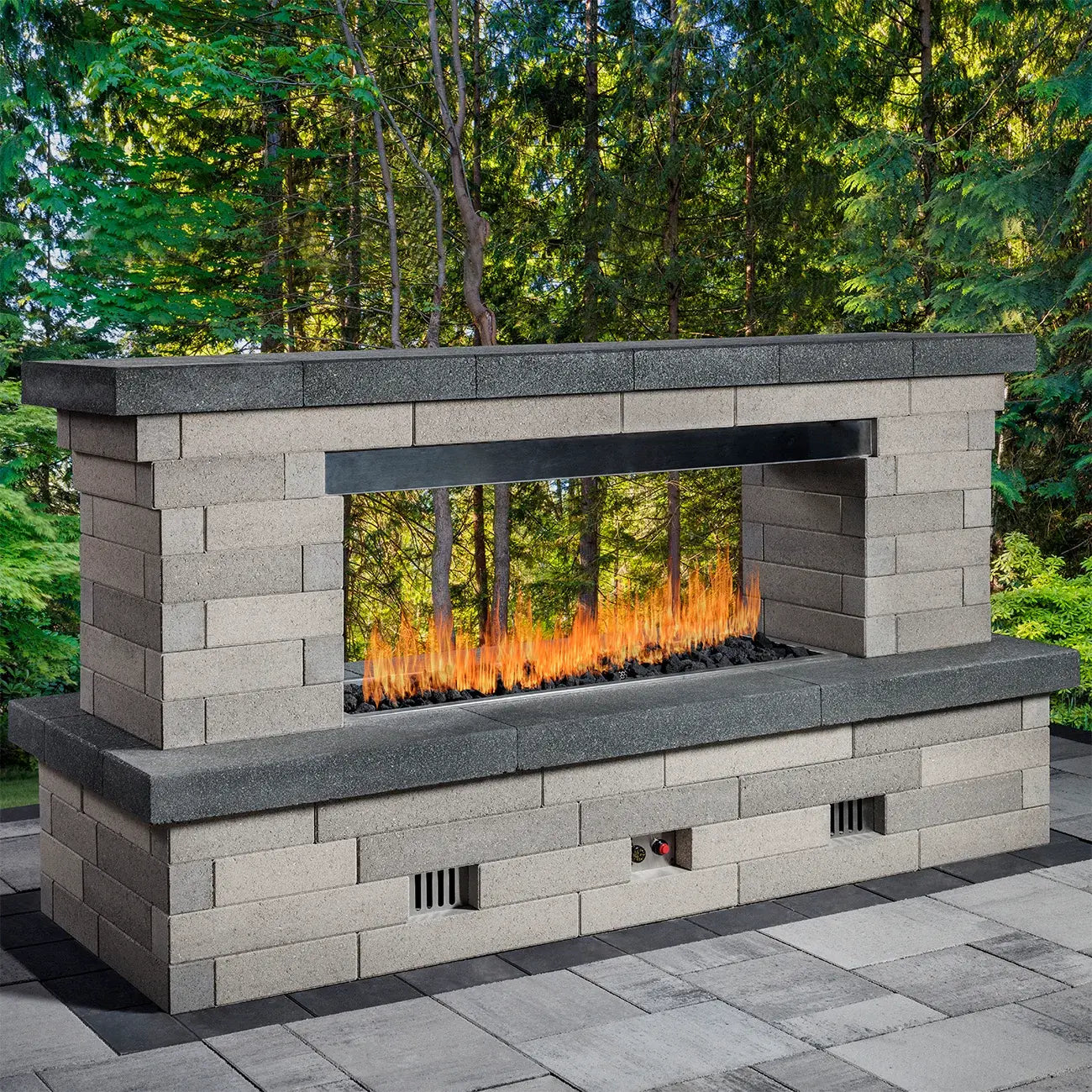 Belgard Scandina Gray/Midnight Melville Linear Fireplace Scandina Gray/Midnight Paver Paver