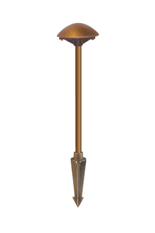 Cast Craftsman Path/ Area Light All Bronze 2700 Kº 2 LED Copper Pipe
