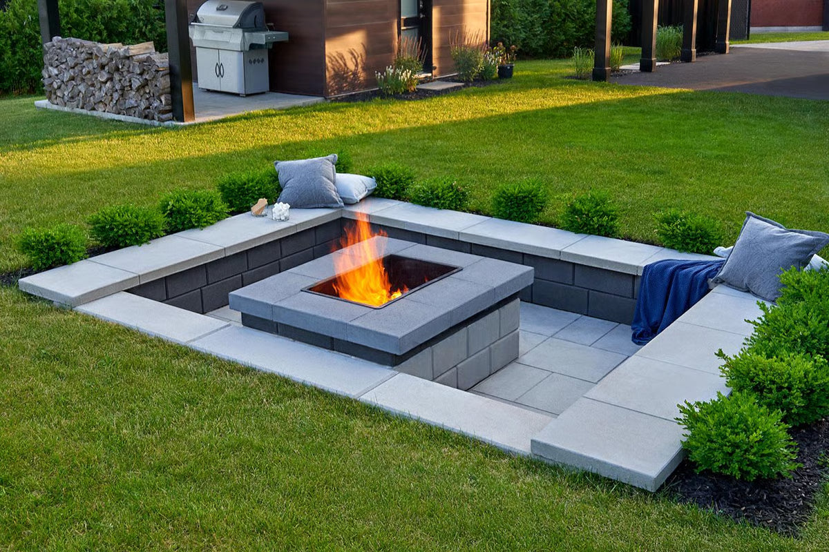 Techo-Bloc RAFFINATO FIREPIT [NO SLEEVE], GREYED NICKEL