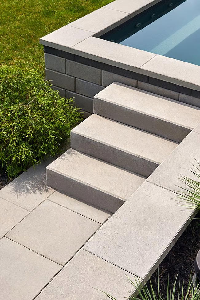 Techo-Bloc RAFFINATO STEP [9], SMOOTH, CAFFE CREMA