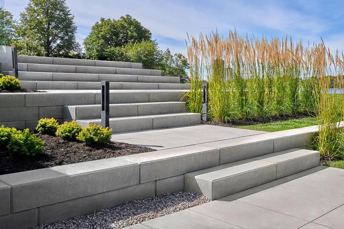 Techo-Bloc RAFFINATO STEP [9], SMOOTH, SHALE GREY