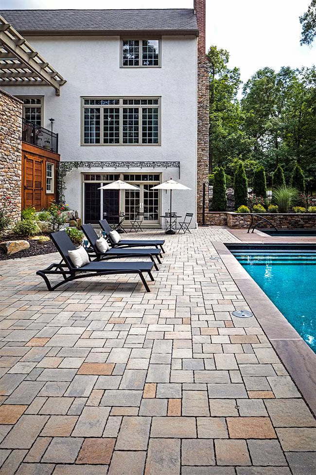 Techo-Bloc MISTA RANDOM PERMEABLE, SLATE, CHAMPLAIN GREY Paver