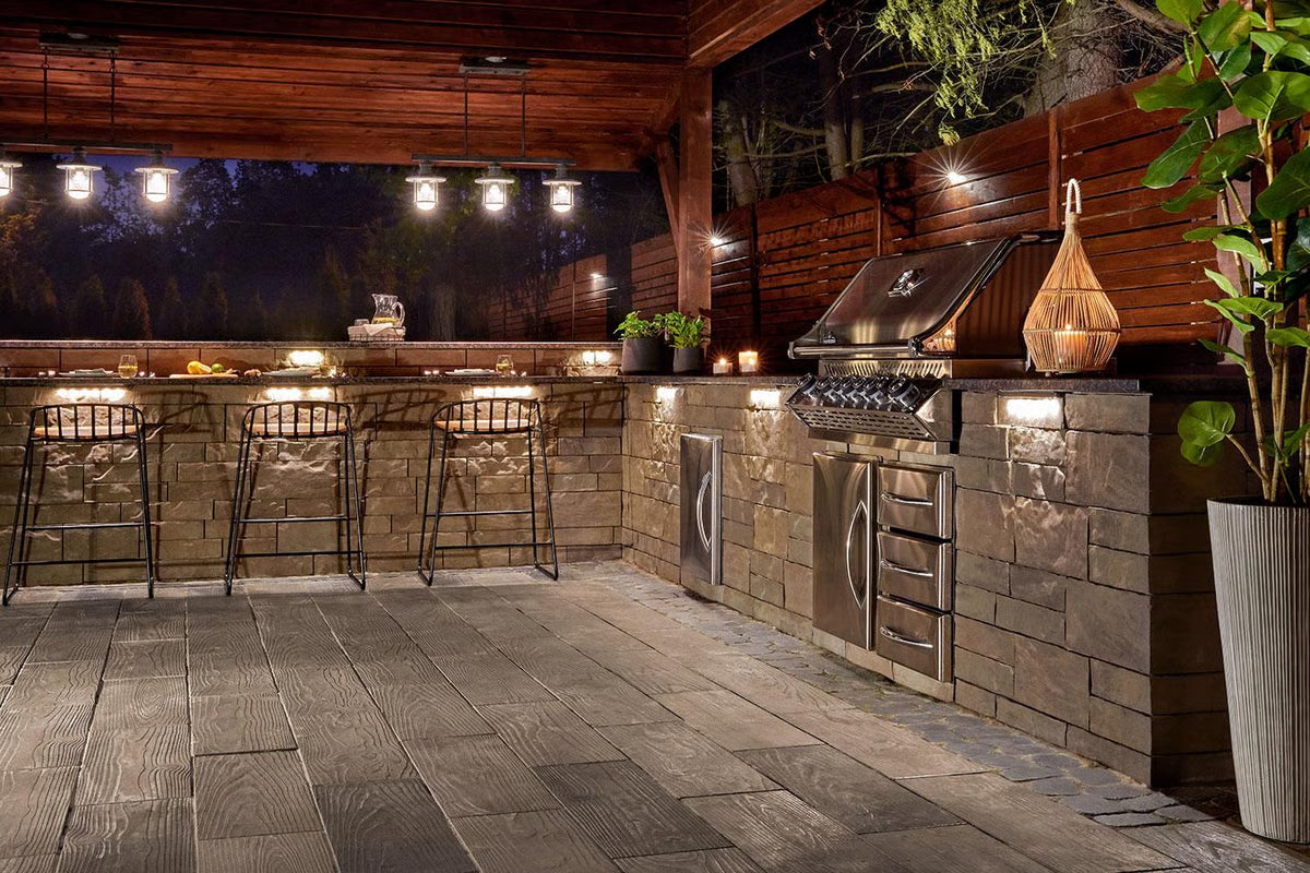 Techo-Bloc BRANDON 180 MM CORNER/PILLAR, SLATE, CHESTNUT BROWN