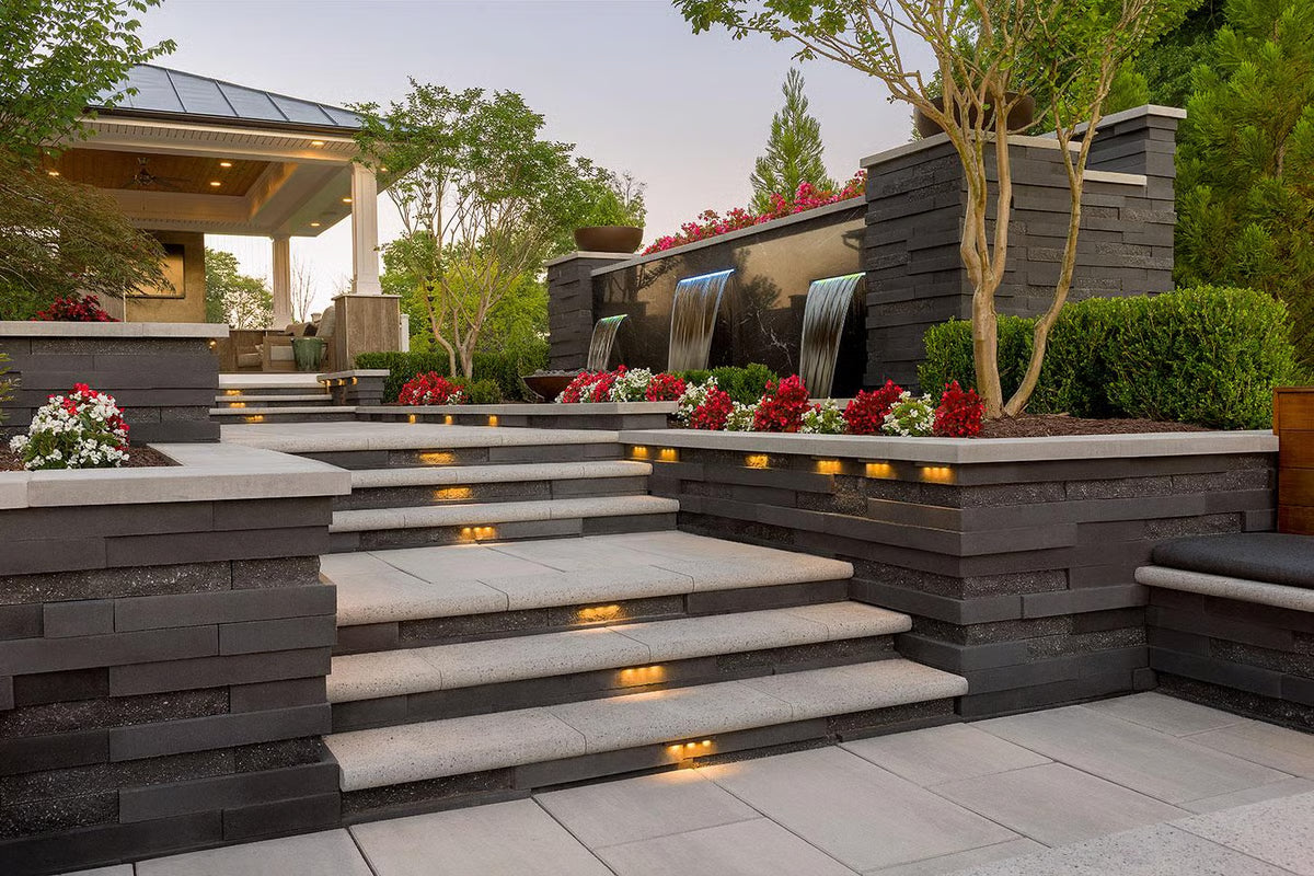 Techo-Bloc GRAPHIX WALL, SMOOTH & SPLIT, ONYX BLACK