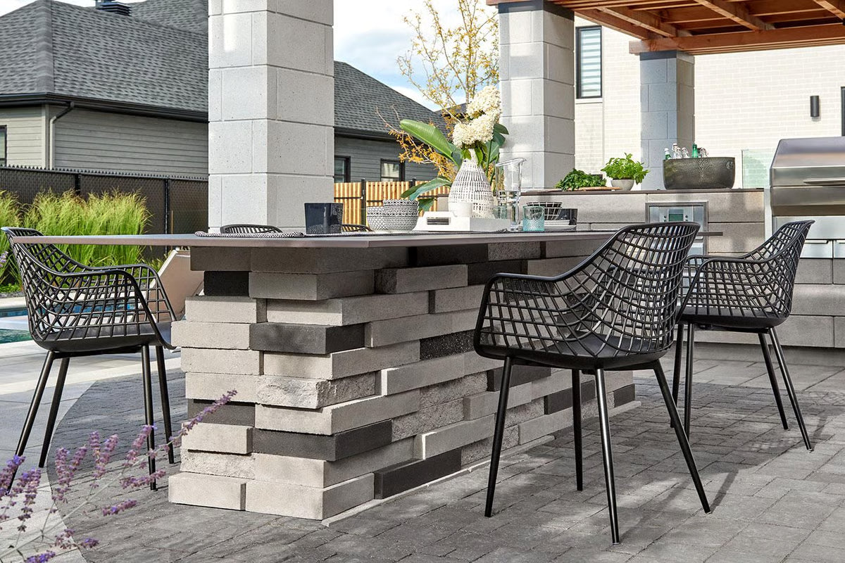 Techo-Bloc GRAPHIX WALL, SMOOTH & SPLIT, GREYED NICKEL