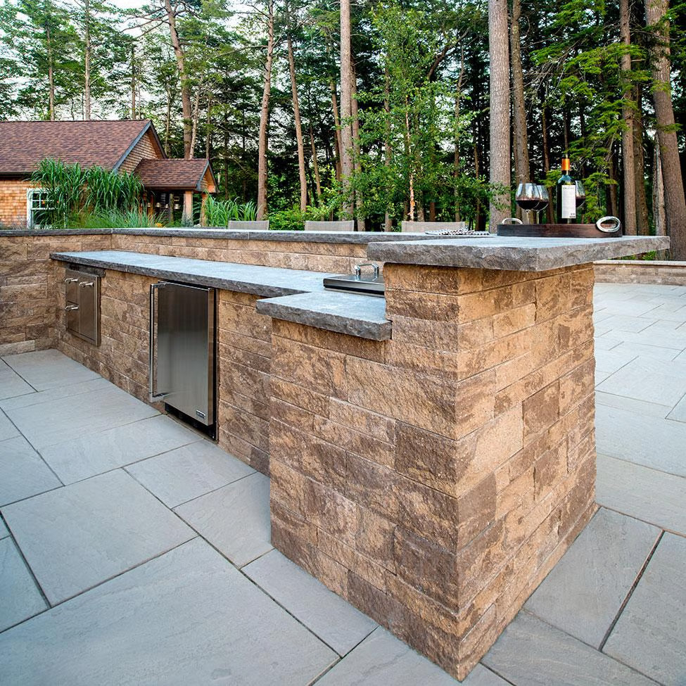 Techo-Bloc MINI-CRETA 3" WALL, ARCHITECTURAL, CHESTNUT BROWN