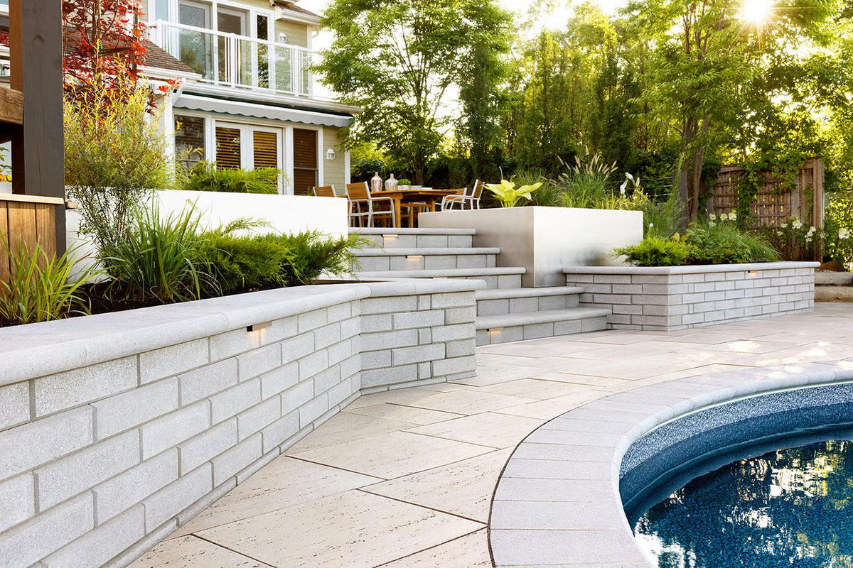 Techo-Bloc RAFFINATO 180 WALL, POLISHED, GREYED NICKEL *