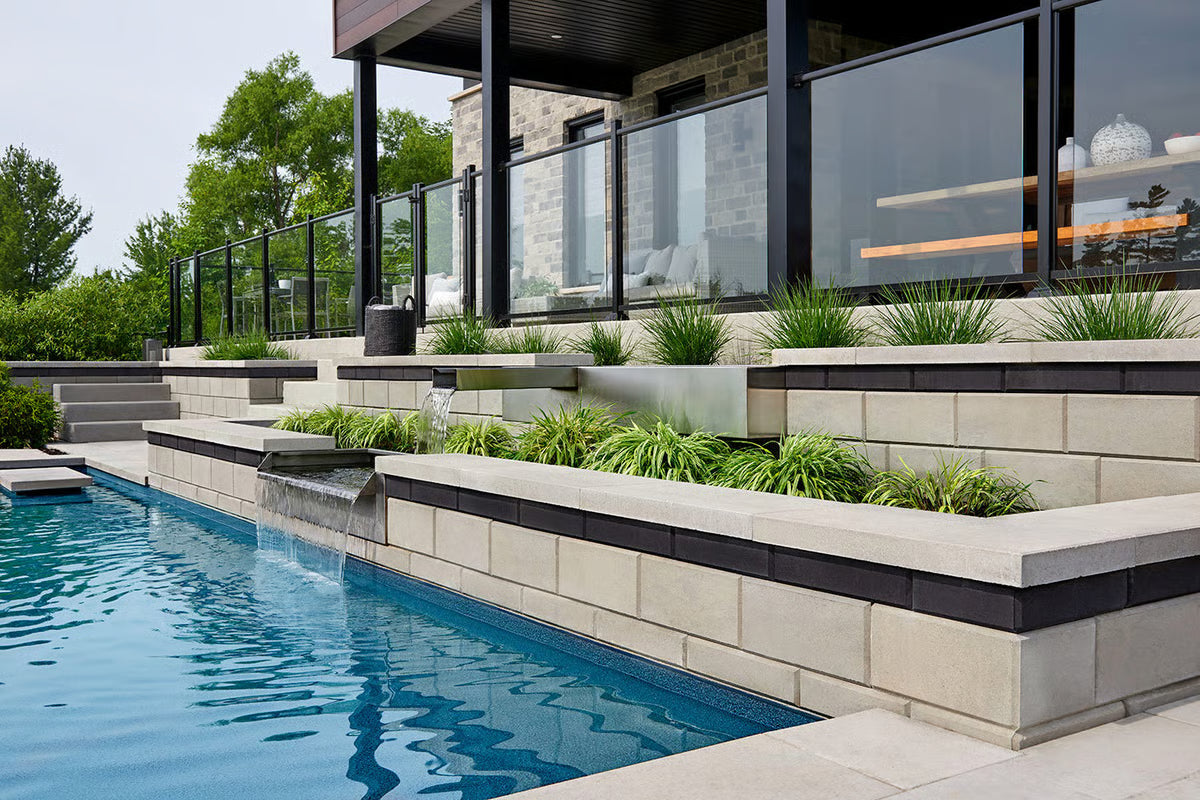 Techo-Bloc RAFFINATO 180 WALL, SMOOTH, GREYED NICKEL