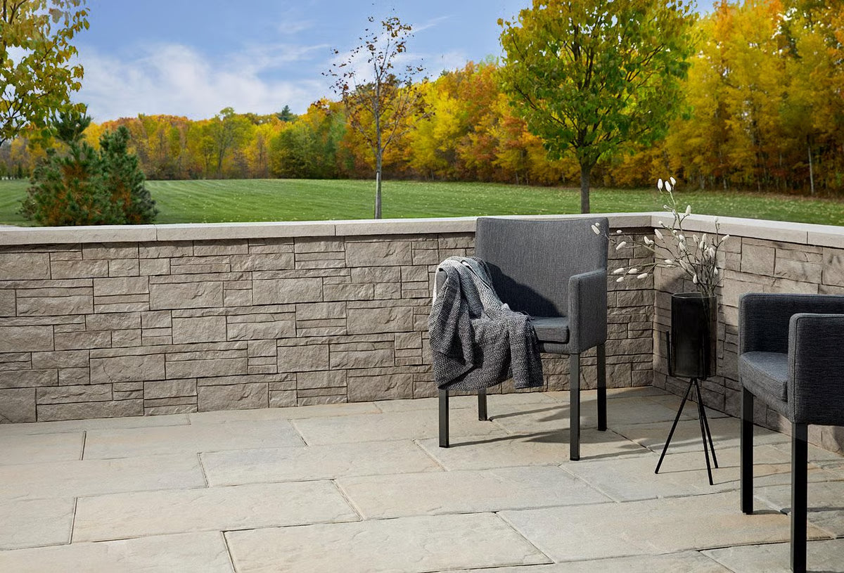Techo-Bloc ROSEMONT FASCIA CORNER/PILLAR, KLEANBLOC, ROCK GARDEN BROWN