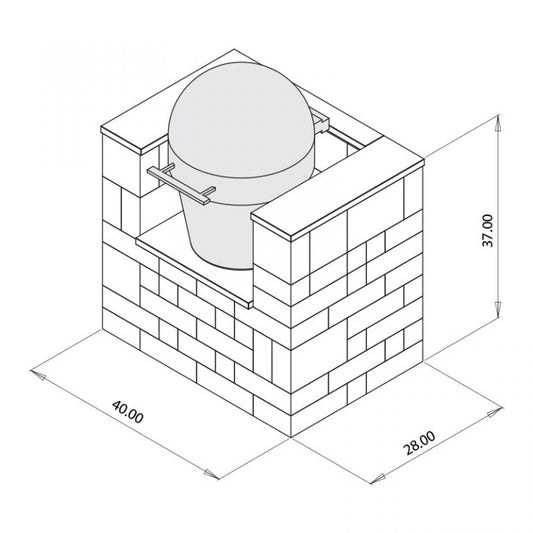 ROCHESTER KITCHEN SMOKER BEECHWOOD/VISCON WHITE TOP