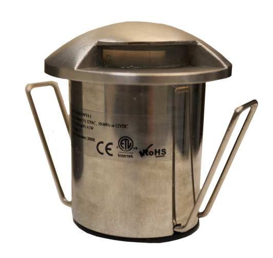 Source Recessed Mini Wall, Two Sided Wash Light, 3 Watt, 12-15 Volt, with Black Mounting Polycarbonate Sleeve