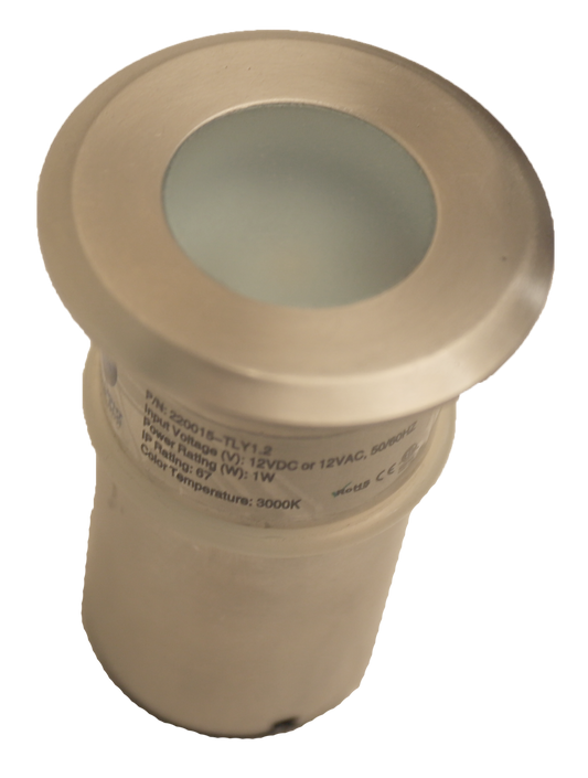 Source Recessed Mini Up Light 1 Watt, 12-15 Volt, 10° Narrow Spot With Black  Mounting Polycarbonate  Sleeve