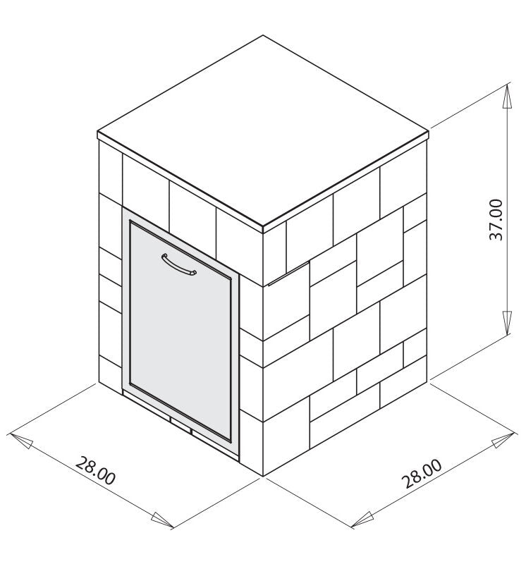 ROCHESTER KITCHEN TRASH DRAWER CASCADE/BLACK PEARLE